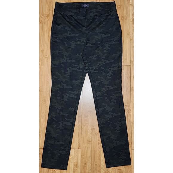 NYDJ Camo Ponte Modern Leggings Size 4 Camouflage Print Slimming Pull On Pants - Picture 1 of 10